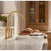 Edalyn by Studio McGee классический мостовой смеситель для кухни с боковым душем, хром, никель, матовое золото, черный, K-28356