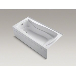 Mariposa® 72" x 36" ванна в нишу с с интегрированной передней панелью, tile flange и слив справа
