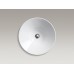 Conical Bell Kohler K-2200-G круглая накладная раковина на столешницу 41 см, белая, бисквит, черная (глазурованная снизу)