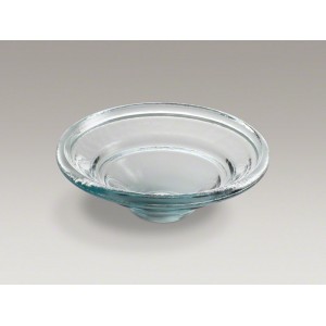 Spun Glass круглая 44см накладная раковина из прозрачного и/или цветного стекла K-2276