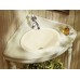 Intaglio встраиваемая овальная раковина с архитектурным бортиком 43x35см для ванной K-2292