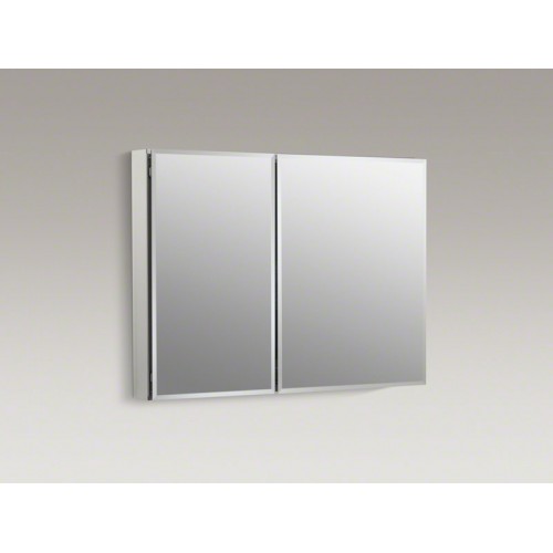 35" W x 26" H алюминиевая двух дверная аптечка с квадратной зеркальной дверцей 