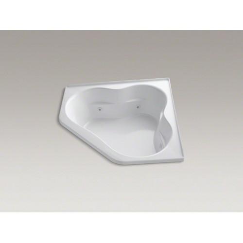 Tercet® 60" x 60" corner whirlpool with flange and heater