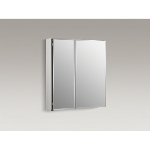 25" W x 26" H алюминиевая двух дверная аптечка с квадратной зеркальной дверцей
