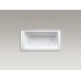 Archer® 60" x 32" alcove BubbleMassage™ bath with Comfort Depth® design, с интегрированной передней панелью и слив слева