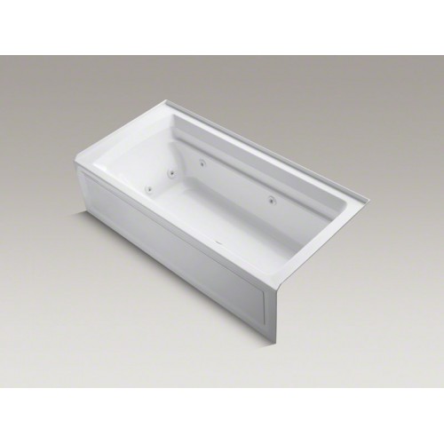 Archer® 72" x 36" ванна в нишу с гидромассажем Comfort Depth® design, с интегрированной передней панелью K-1124-HR