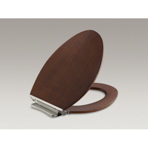 Avantis Quiet-Close™ деревянное сиденье с крышкой с микролифтом для унитаза удлиненное петли хром Brushed Nickel матовый никель K-4761-BN