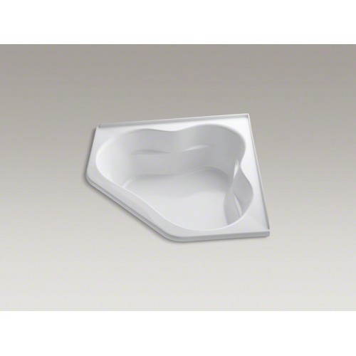 Tercet® 60" x 60" corner BubbleMassage™ bath with integral flange on two sides