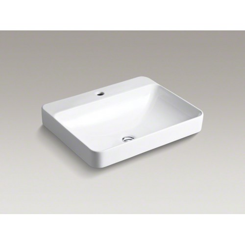 Vox® Vessels Rectangle above-counter bathroom sink with широко расставленные отверстия смесителя