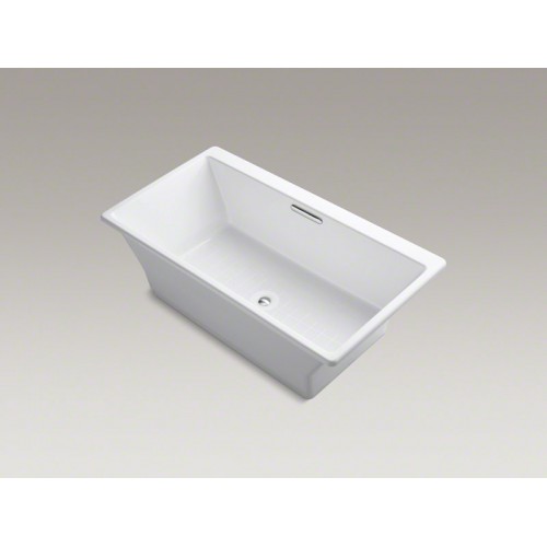 Reve 67" x 36" (170х90 см) свободностоящая ванна из чугуна с Brilliant Blanc Base белым постаментом K-894-F62