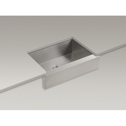 Vault™ 29-1/2" x 21-1/4" x 9-5/16" under-mount single-bowl kitchen sink, stainless steel with shortened apron-front for 30" cabinet