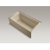 Archer® 72" x 36" alcove BubbleMassage™ bath with Comfort Depth® design, с интегрированной передней панелью и слив слева