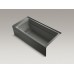 Archer® 72" x 36" alcove BubbleMassage™ bath with Comfort Depth® design, с интегрированной передней панелью и слив слева