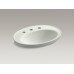 Serif встраиваемая раковина из керамики для ванной 3 отверстия для смесителя K-2075-8 Kohler