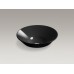 Conical Bell Kohler K-2200 круглая накладная раковина на столешницу 41 см, белая, бисквит, черная