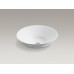 Conical Bell Kohler K-2200-G круглая накладная раковина на столешницу 41 см, белая, бисквит, черная (глазурованная снизу)