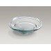 Spun Glass круглая 44см накладная раковина из прозрачного и/или цветного стекла K-2276