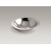 Timpani круглая накладная раковина 49 см из шлифованного глянцевого металла K-2277-M Kohler