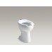 Highcliff™ 1.6 gpf 17-1/2" ADA elongated toilet bowl with top inlet and 4 bolt holes in base