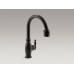 СНЯТО! Vinnata® смеситель для кухни на одно или на три отверстия с вытяжным душем 42 см изливом K-690