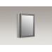 20" W x 26" H алюминиевый зеркальный медицинский шкафчик с декоративной серебряной рамкой