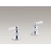 Bancroft® внешняя часть набортного смесителя для ванны с белыми керамическими ручками K-T10587-4P Kohler